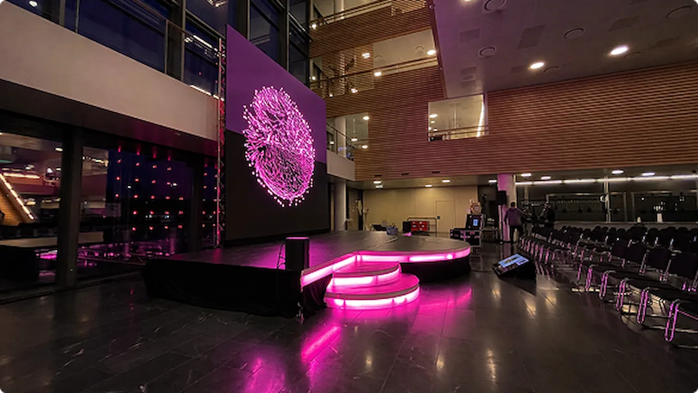 Event opsætning med professionelt udstyr