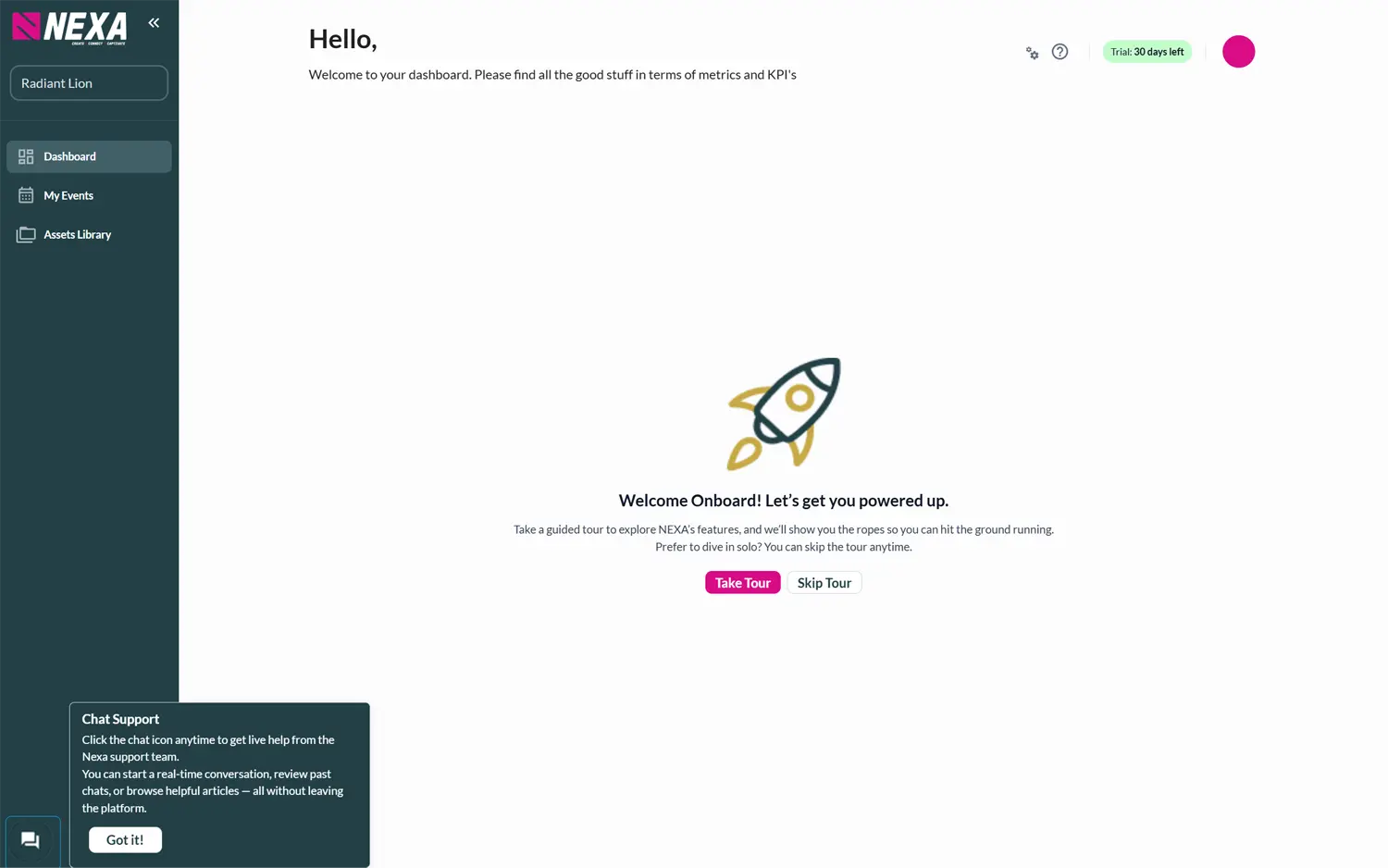 NEXA – chat-support